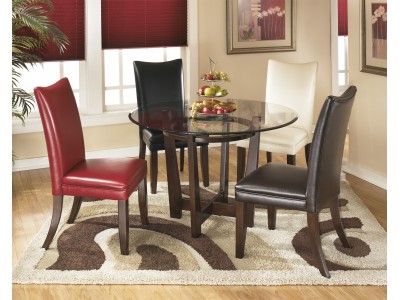Charlotte - Round Glass Dining Table Set 