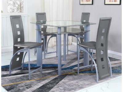 Hurricane -Gray  Counter Height - Table Set