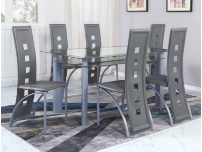 Hurricane - Gray Dining Table Set