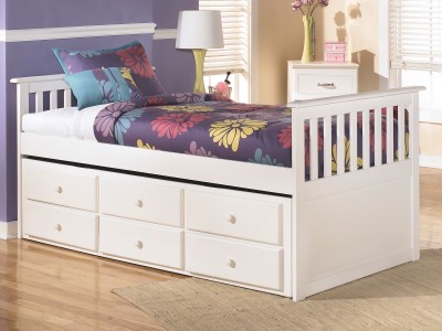 Lulu Twin Trundle Bed with Storage