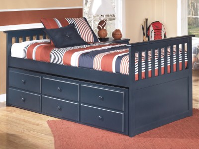 Leo Twin Trundle Bed with Storage