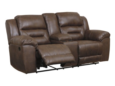 Stoneland - Reclining Loveseat with Console