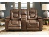 Owner's Box - Power Reclining Loveseat with Console