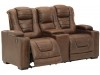 Owner's Box - Power Reclining Loveseat with Console