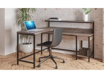 Arlenbry - Home Office L-Desk with Storage