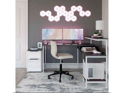 Dorrinson - Home Office L-Desk with storage 