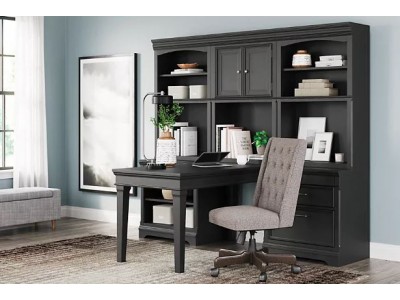 Beckincreek - 6 -Piece Bookcase Wall Unit with Desk