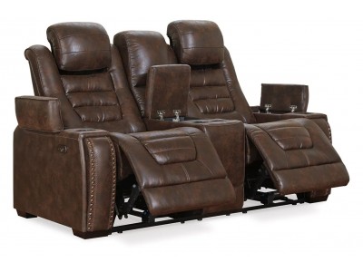Game Zone - Power Reclining Loveseat with Console