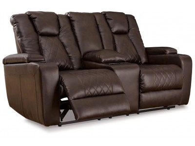 Mancin - Reclining Loveseat with Console