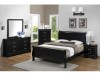 Hamilton - 5PC Black Sleigh Bedroom Set