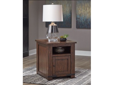  Budmore - End Table with USB Ports & Outlets